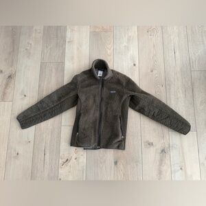 Women’s Patagonia Retro-X Deep Pile Sherpa Fleece Full Zip Jacket Brown Size Sma